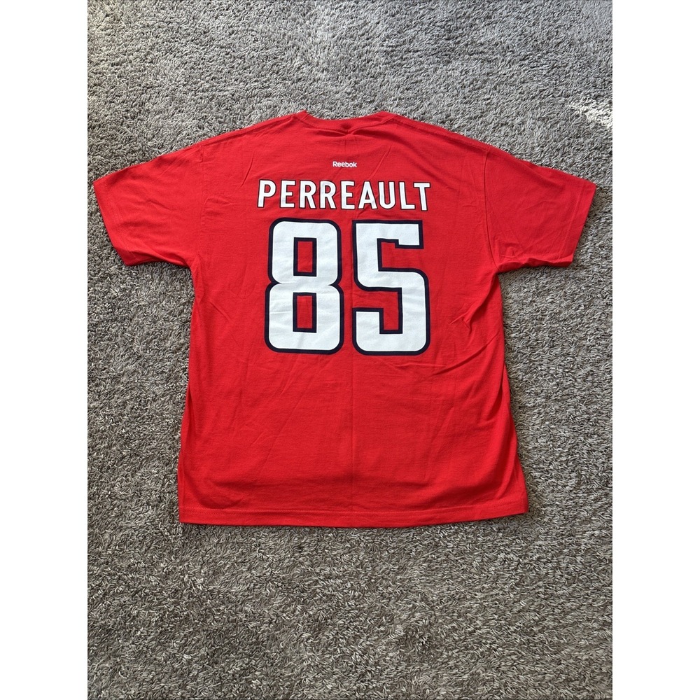 Washington Capitals MATHIEU PERREAULT 85 Hockey Jersey T Shirt Red XL Tee Reebok